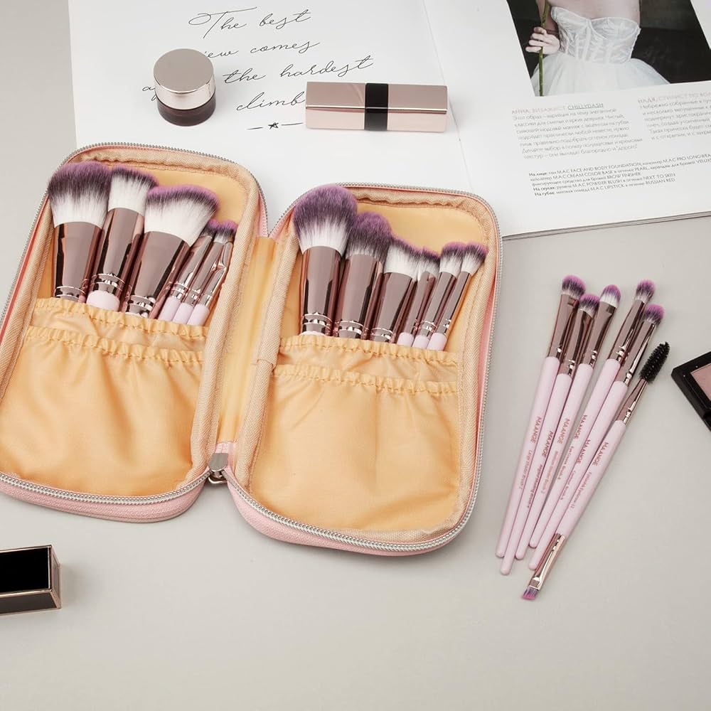 メイク道具・化粧小物 OWN 5 Brushes & Makeup Brush case Amazon.com: Makeup Brushes with Case, MAANGE 18 Pcs